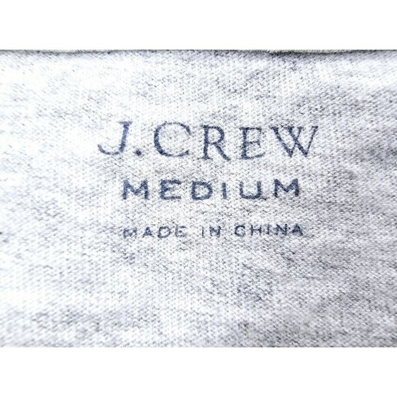 J. Crew Size Medium Mens Gray Cotton Charcoal Long Sleeve Fashion Henley - Picture 4 of 9